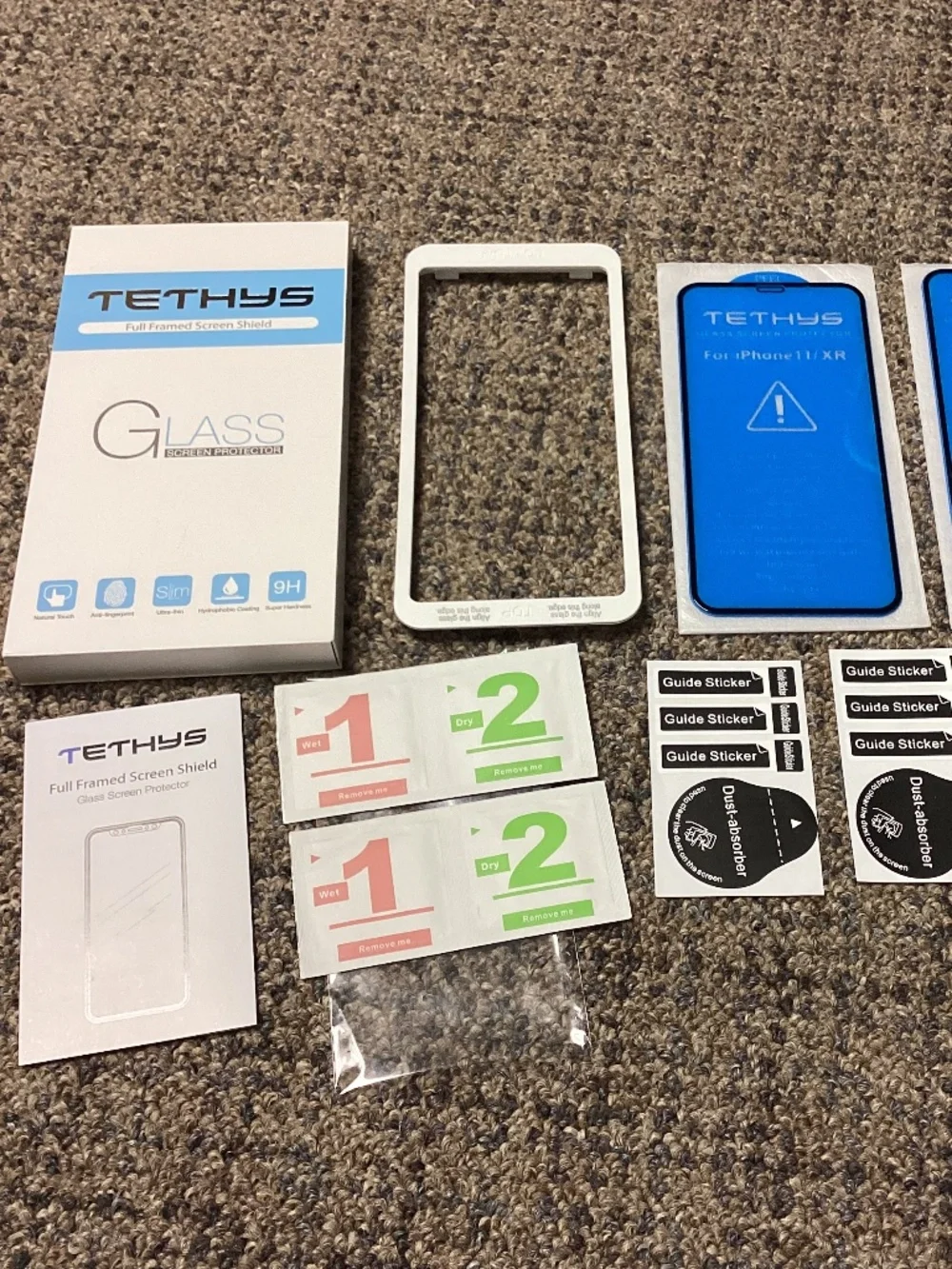 Tethys iPhone 11/XR Full Framed Glass Screen Protector * Qty. 2